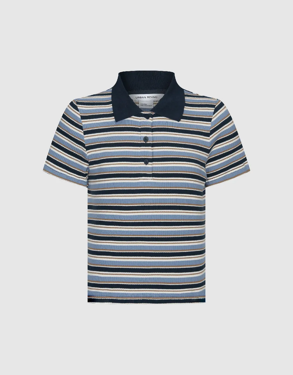 Striped Polo Shirt sold by Urban Revivo product image thumbnail 2