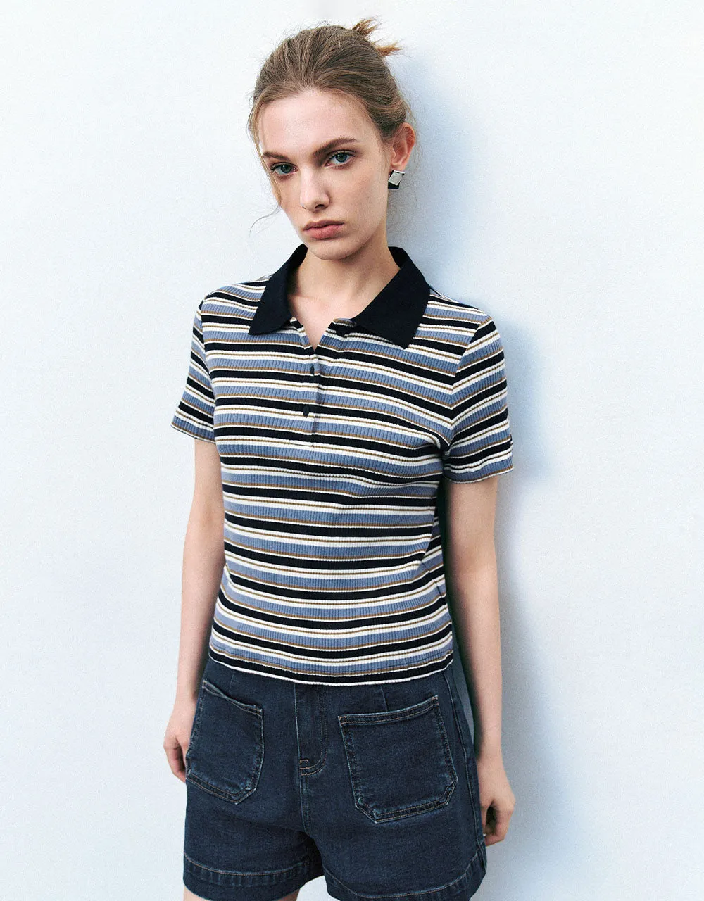 Striped Polo Shirt sold by Urban Revivo