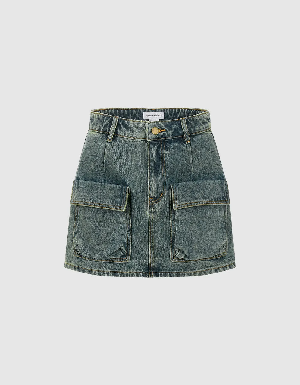 Mini Straight Denim Skirt sold by Urban Revivo