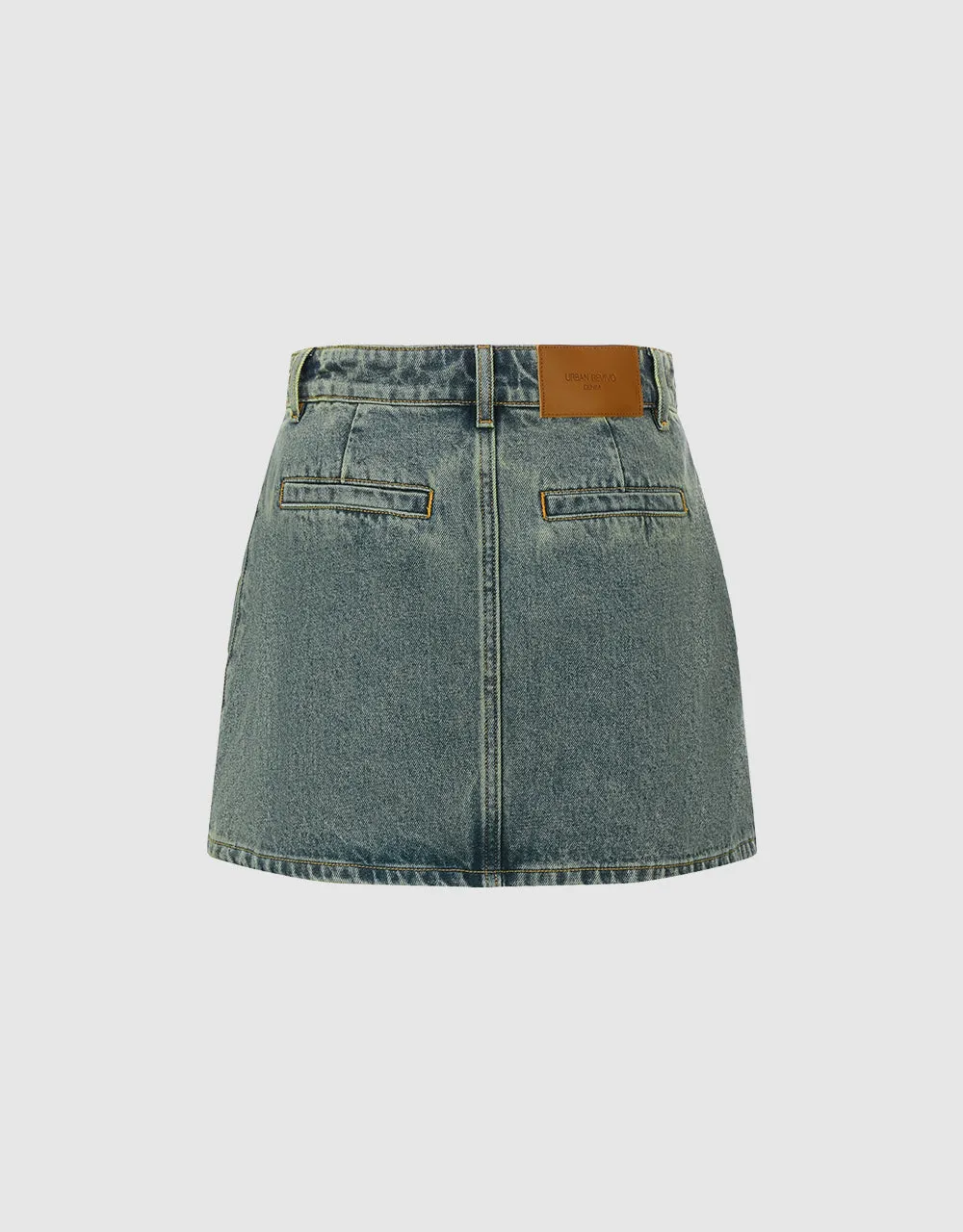 Mini Straight Denim Skirt sold by Urban Revivo product image thumbnail 3