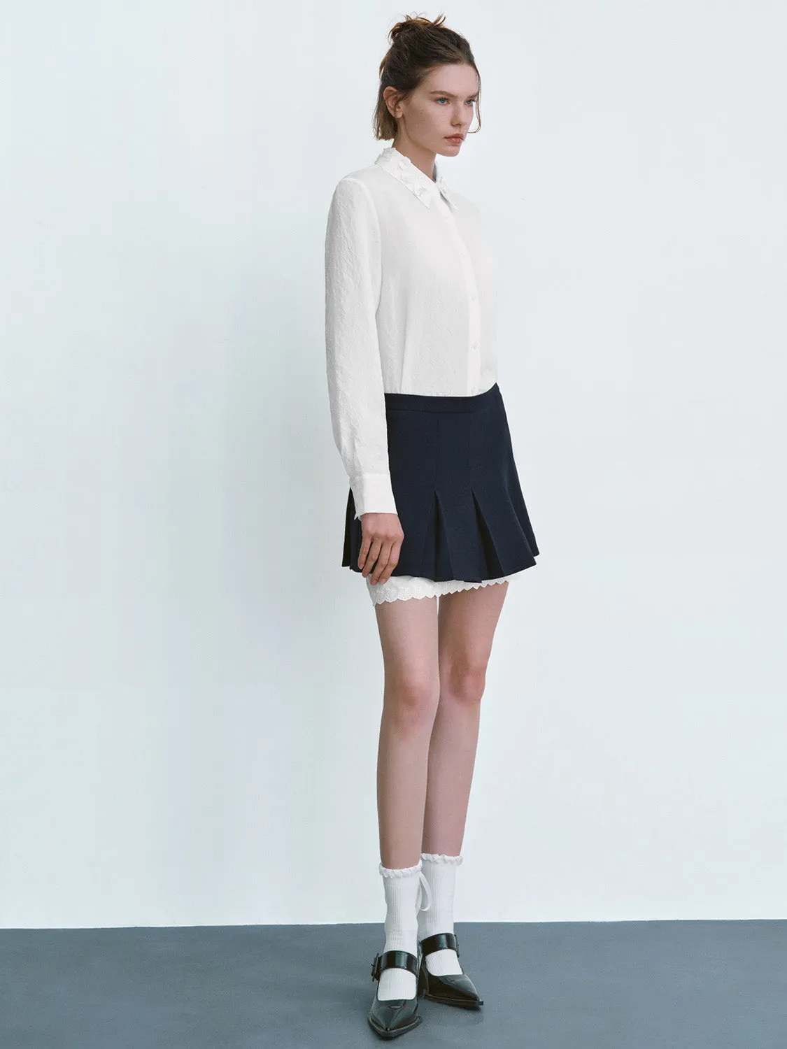 Textured Button Up Loose Shirt sold by Urban Revivo product image thumbnail 5