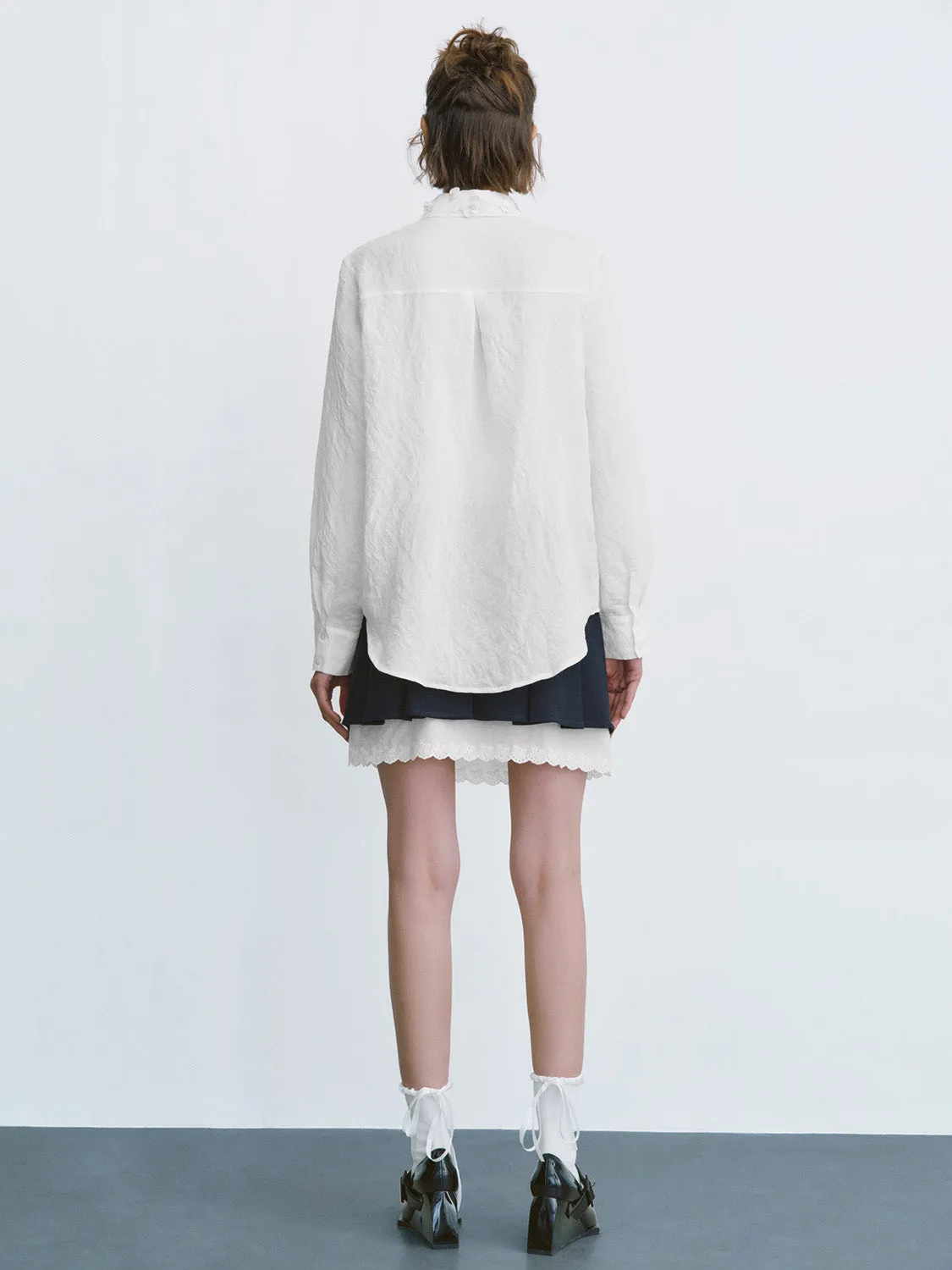 Textured Button Up Loose Shirt sold by Urban Revivo product image thumbnail 4