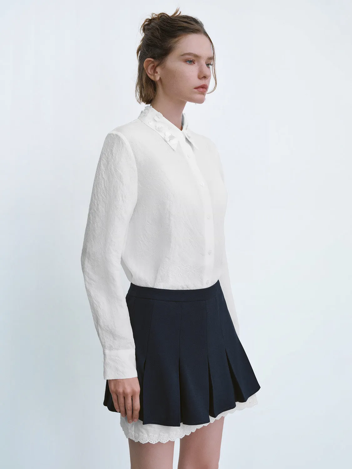 Textured Button Up Loose Shirt sold by Urban Revivo product image thumbnail 3