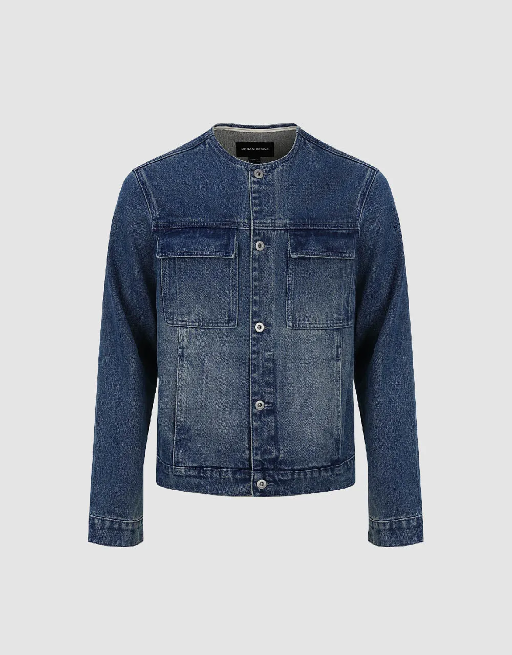 Crew Neck Denim Jacket sold by Urban Revivo product image thumbnail 2