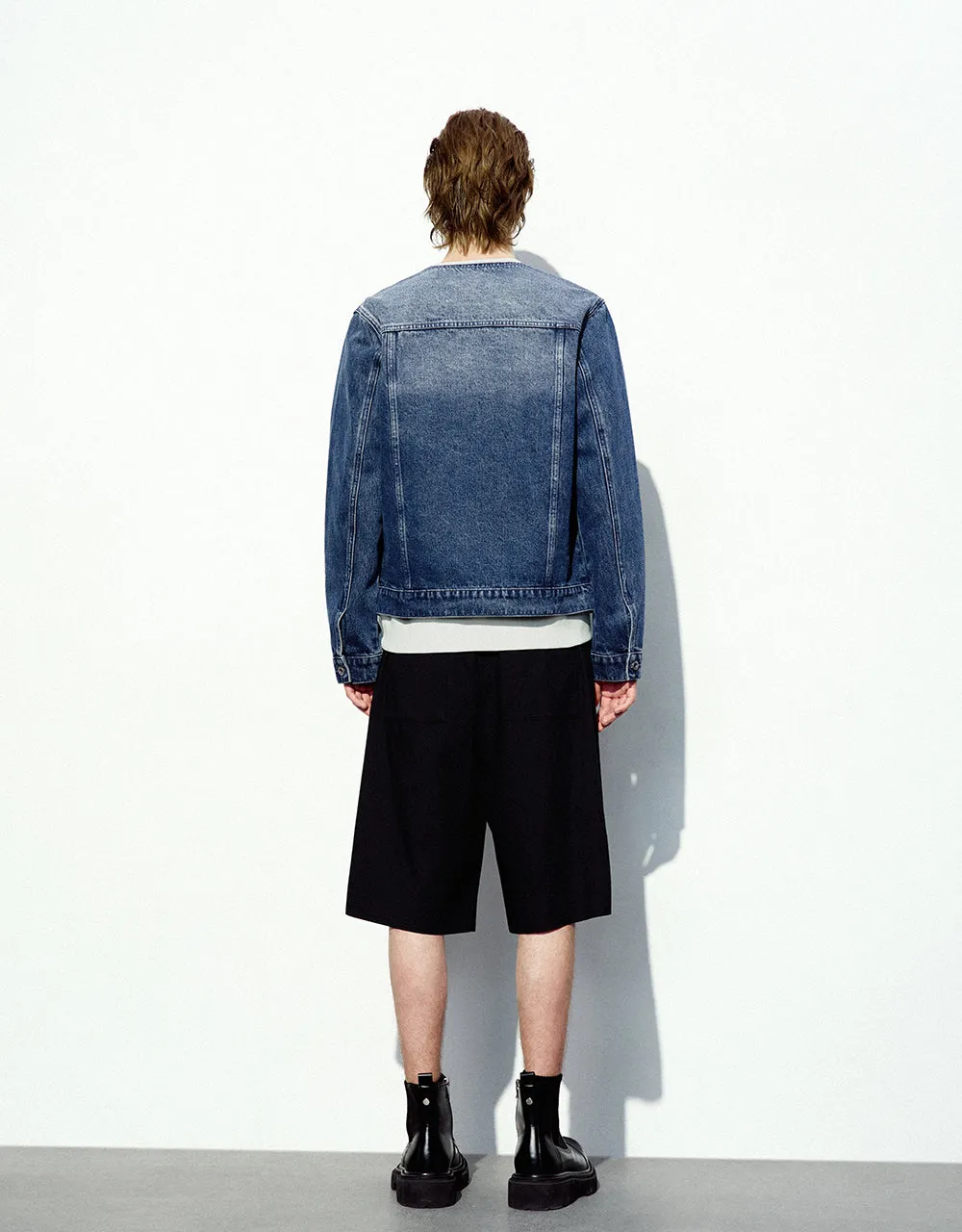 Crew Neck Denim Jacket sold by Urban Revivo product image thumbnail 5
