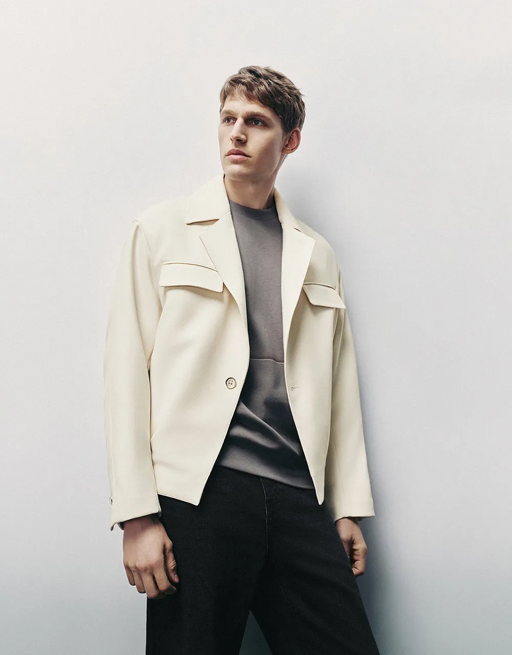 Notch Lapel Tailored Jacket sold by Urban Revivo product image thumbnail 3