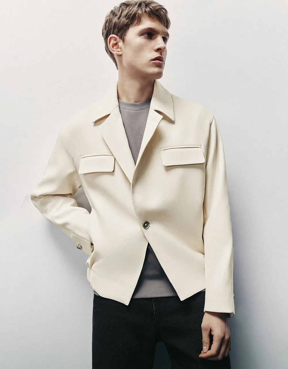 Notch Lapel Tailored Jacket sold by Urban Revivo