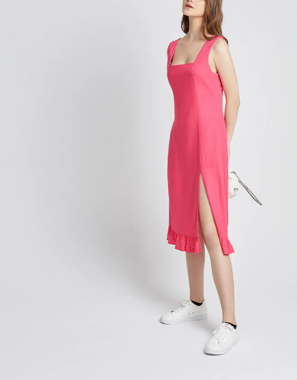 Ruffle Hem Sleeveless Midi Dress sold by Urban Revivo product image thumbnail 5