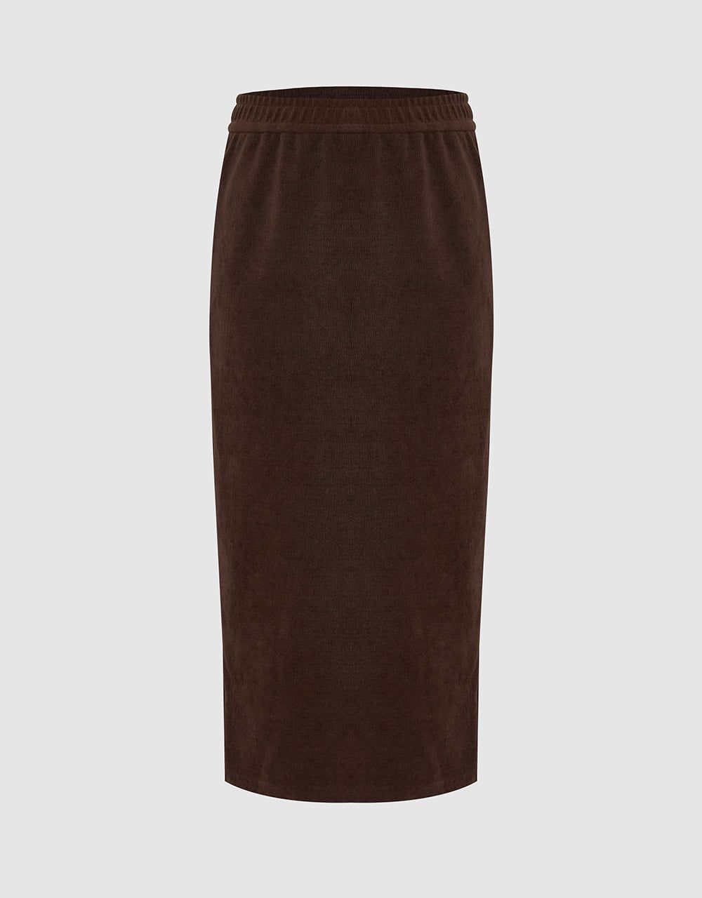 Elastic Waist Midi Straight Knitted Skirt sold by Urban Revivo
