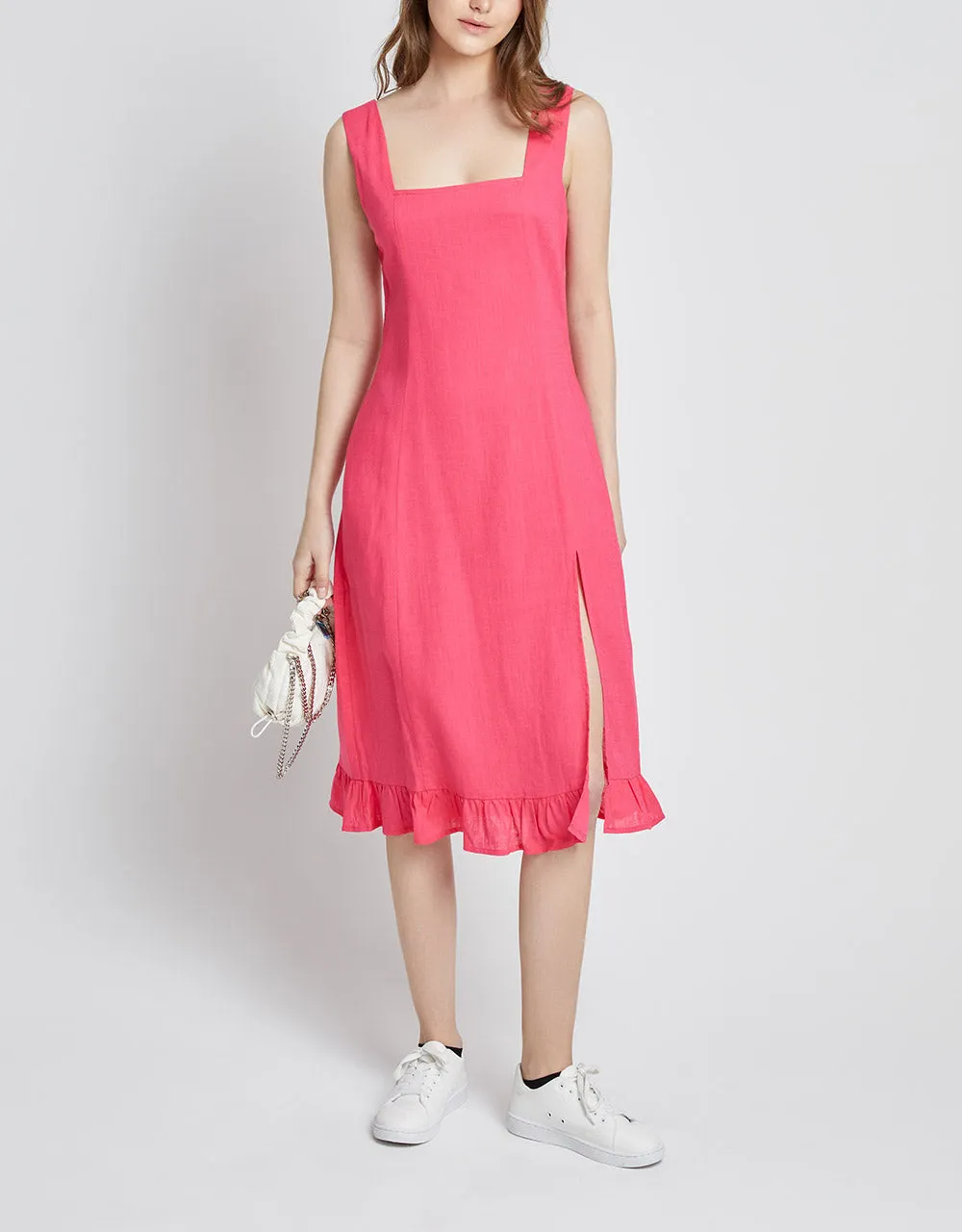 Ruffle Hem Sleeveless Midi Dress sold by Urban Revivo product image thumbnail 2