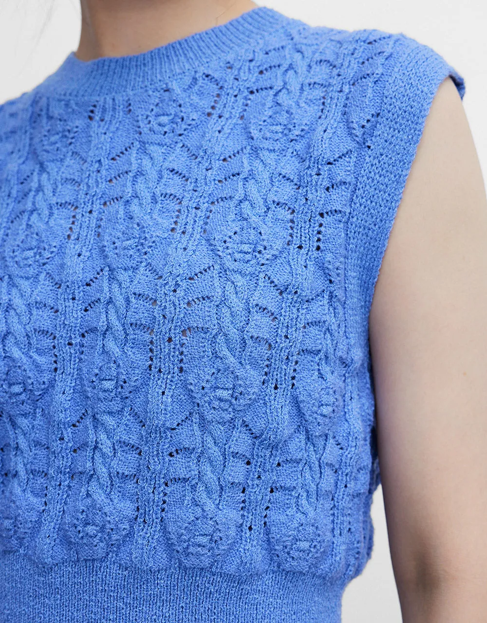 Cable Knit Sweater Vest sold by Urban Revivo product image thumbnail 3