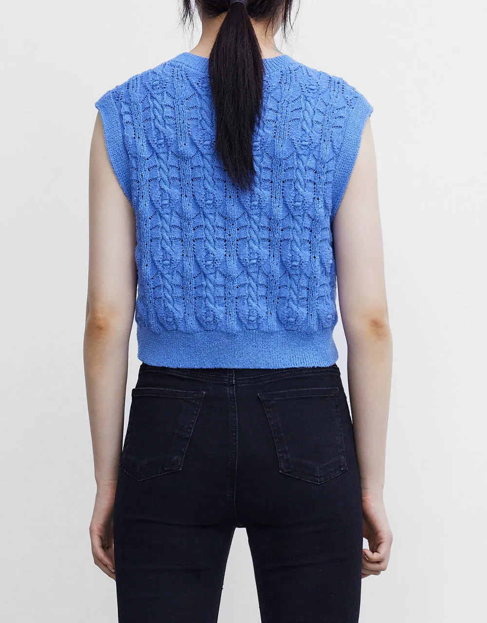 Cable Knit Sweater Vest sold by Urban Revivo product image thumbnail 5