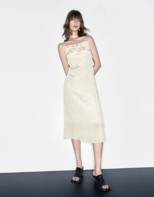 Square-cut Collar Straight Cami Dress sold by Urban Revivo