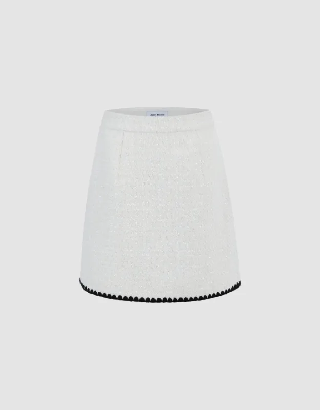 Wave Trim Mini A-Line Skirt sold by Urban Revivo