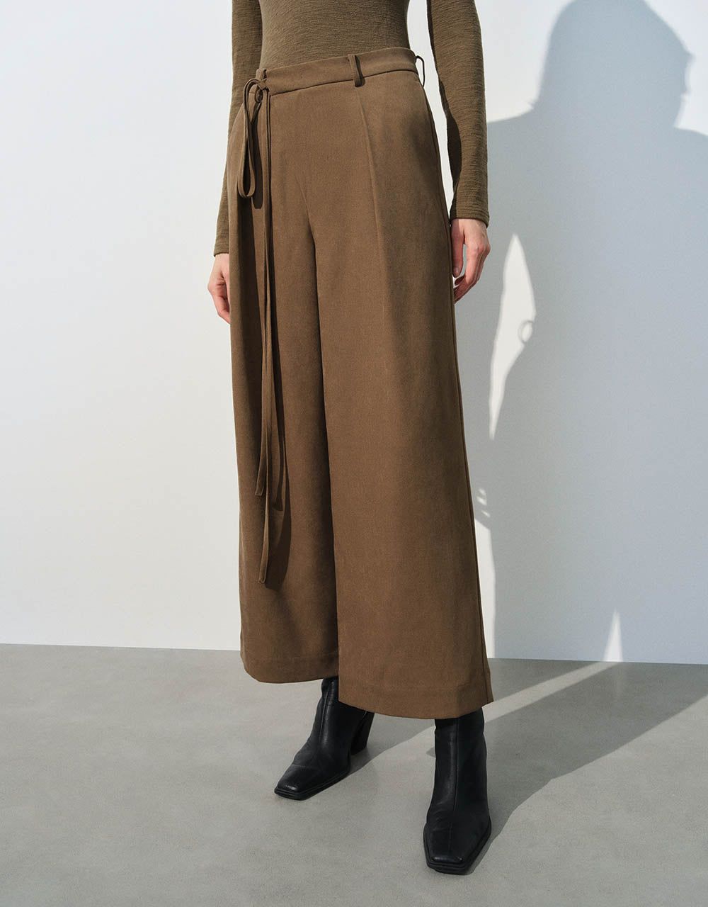 Wide-Leg Pants With Rope sold by Urban Revivo product image thumbnail 4