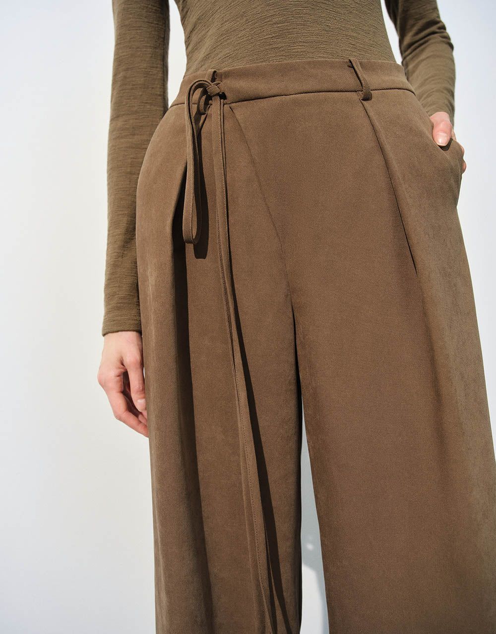 Wide-Leg Pants With Rope sold by Urban Revivo product image thumbnail 5
