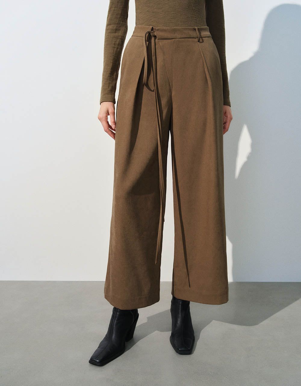 Wide-Leg Pants With Rope sold by Urban Revivo product image thumbnail 2