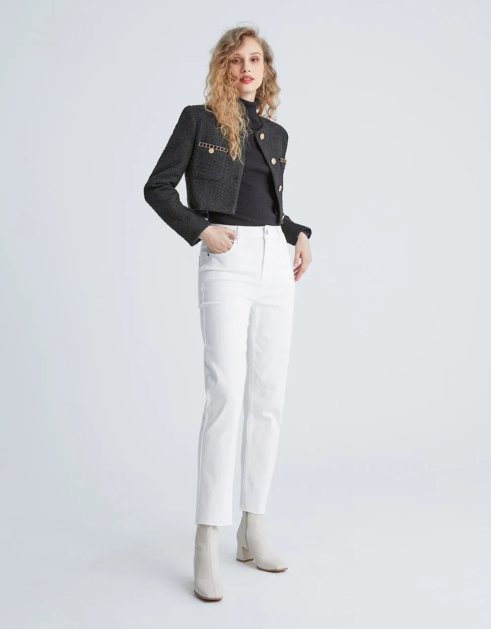 Patch Pocket Tweed Jacket sold by Urban Revivo product image thumbnail 5