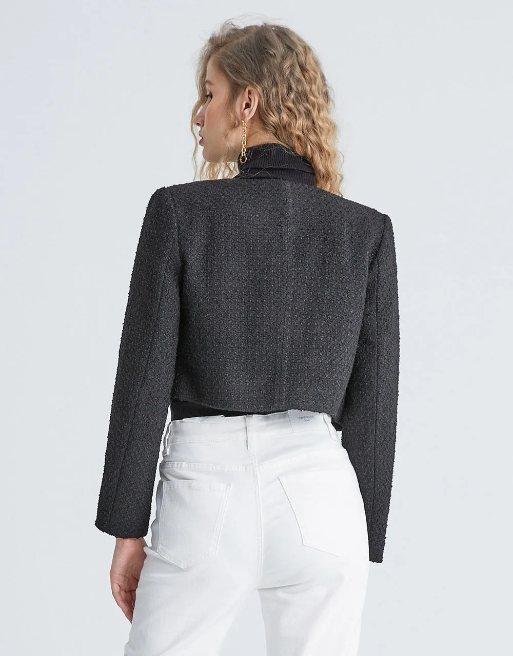 Patch Pocket Tweed Jacket sold by Urban Revivo product image thumbnail 3