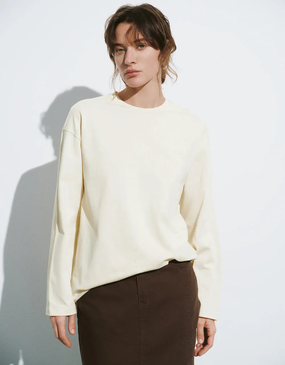 Crew Neck Loose T-Shirt sold by Urban Revivo