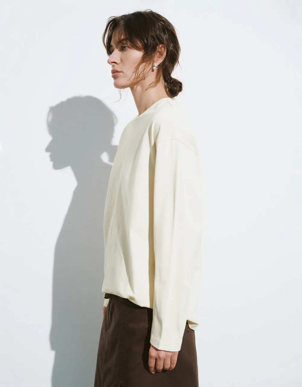 Crew Neck Loose T-Shirt sold by Urban Revivo product image thumbnail 3