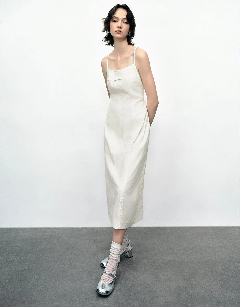 Square-cut Collar A-Line Cami Dress sold by Urban Revivo