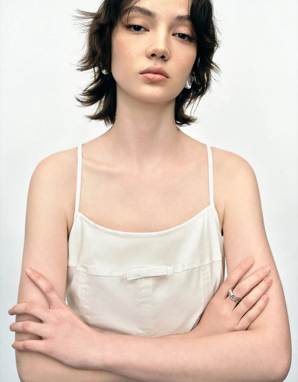 Square-cut Collar A-Line Cami Dress sold by Urban Revivo product image thumbnail 4