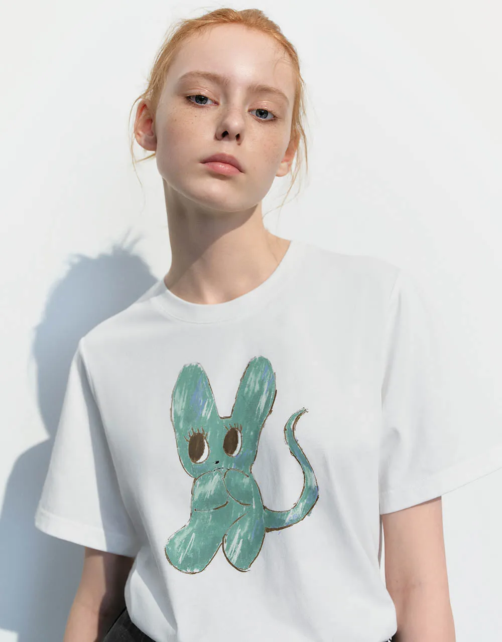 Printed Crew Neck Loose T-Shirt sold by Urban Revivo product image thumbnail 4