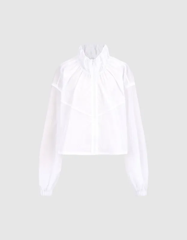 Zip Up Cropped Jacket sold by Urban Revivo