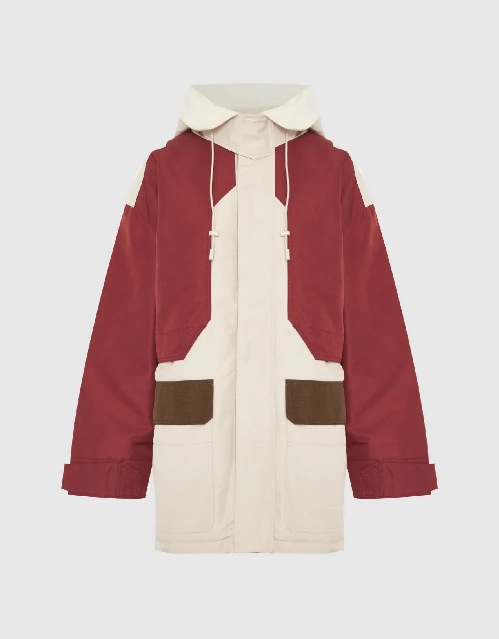 Colorblocks Hooded Padded Coat sold by Urban Revivo product image thumbnail 2