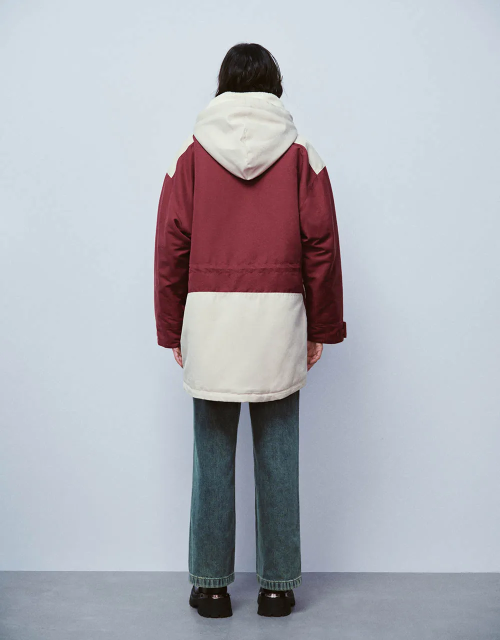 Colorblocks Hooded Padded Coat sold by Urban Revivo product image thumbnail 4