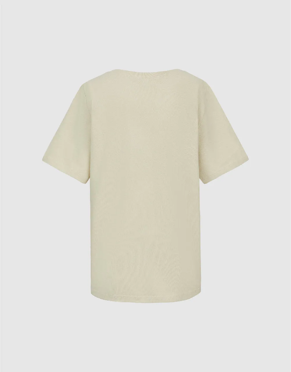 Crew Neck Straight T-Shirt sold by Urban Revivo product image thumbnail 5