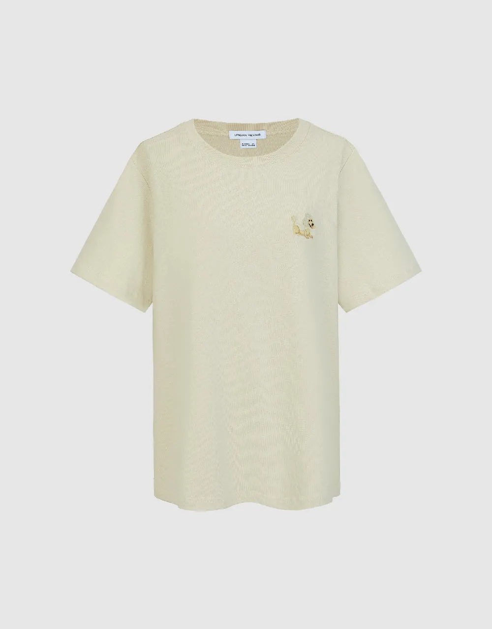 Crew Neck Straight T-Shirt sold by Urban Revivo product image thumbnail 2