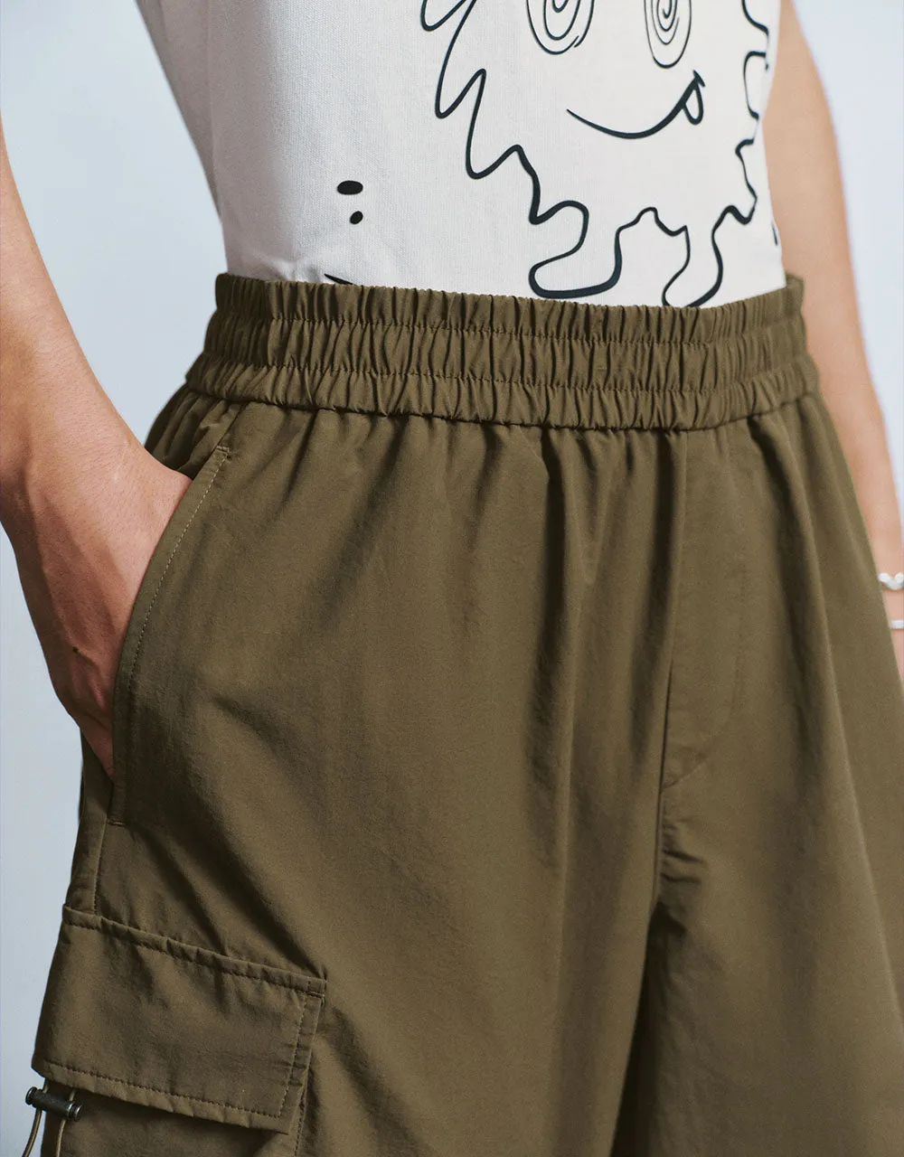 Elastic Waist Wide-Leg Pants sold by Urban Revivo product image thumbnail 4