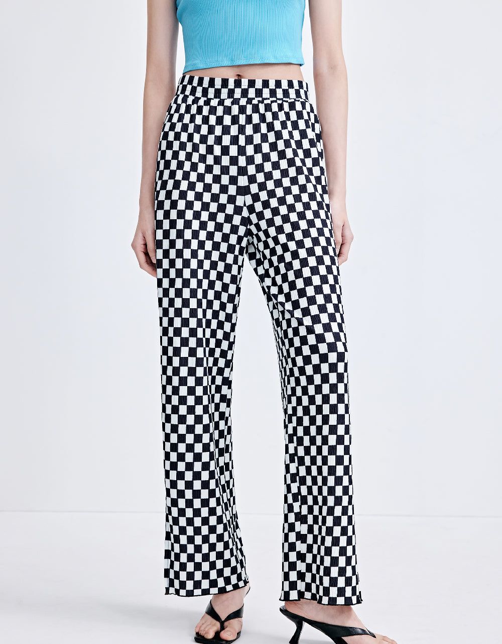 Checkered Wide Leg Pants sold by Urban Revivo product image thumbnail 2