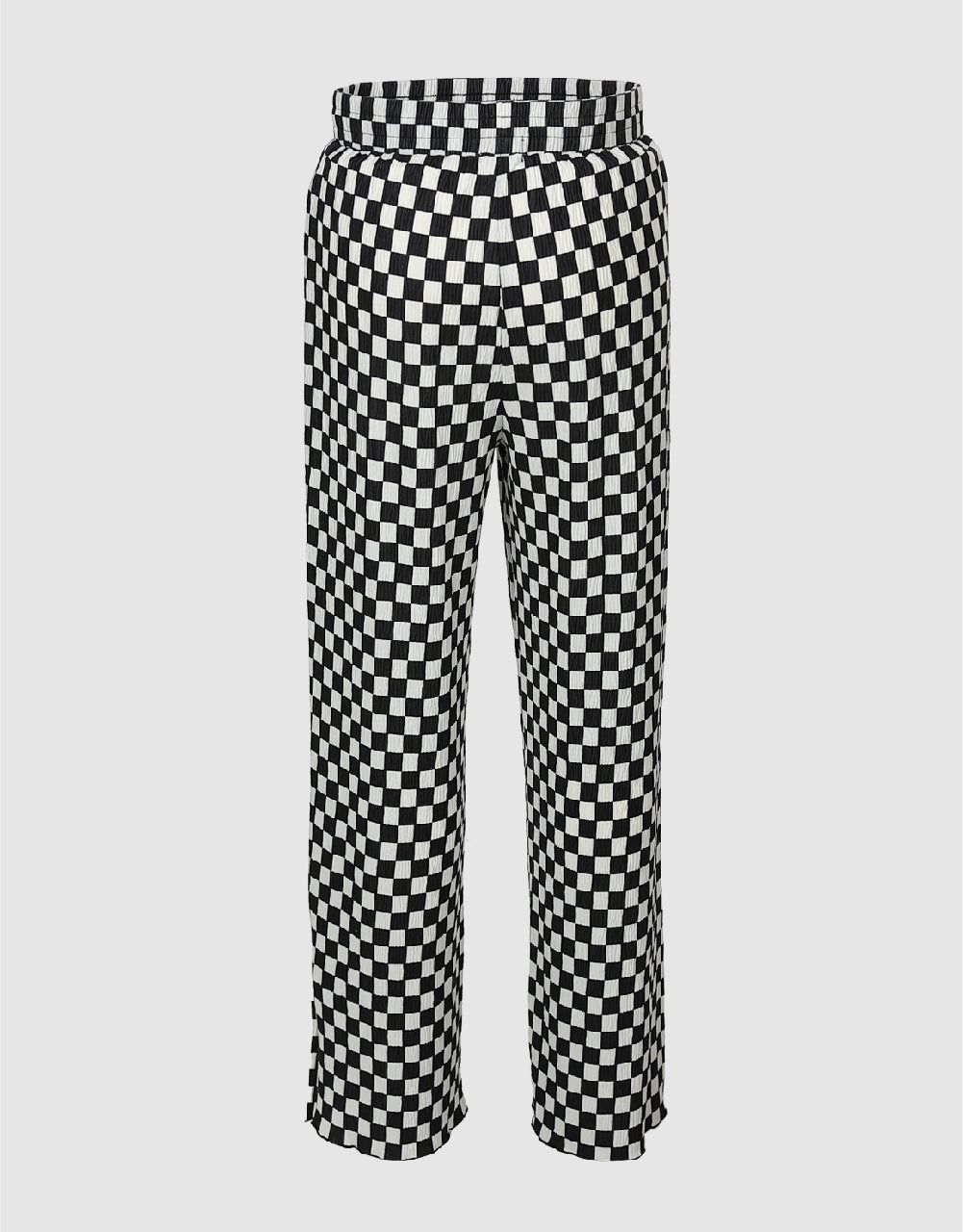 Checkered Wide Leg Pants sold by Urban Revivo product image thumbnail 3