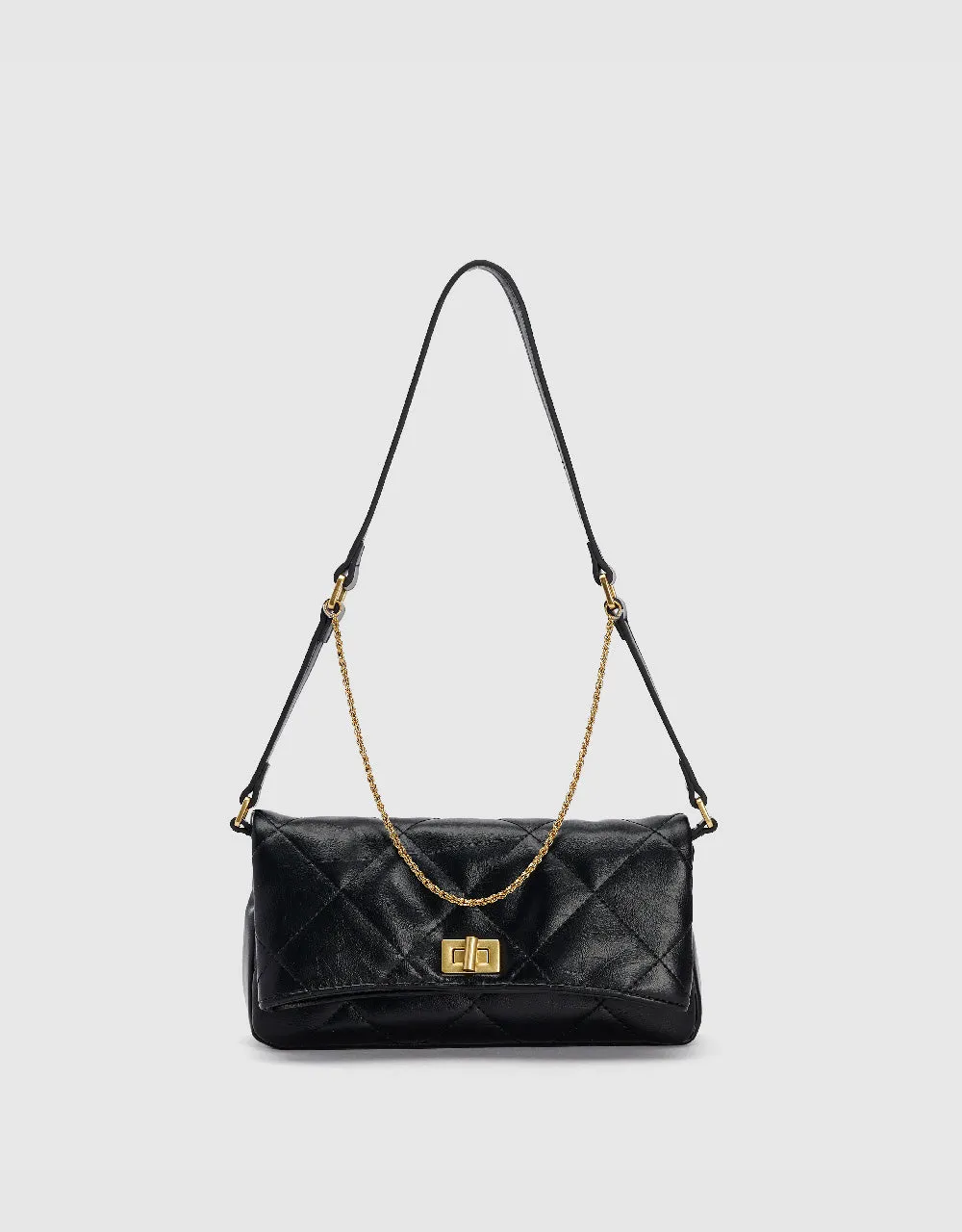 Quilted Embossed Vegan Leather Shoulder Bag sold by Urban Revivo