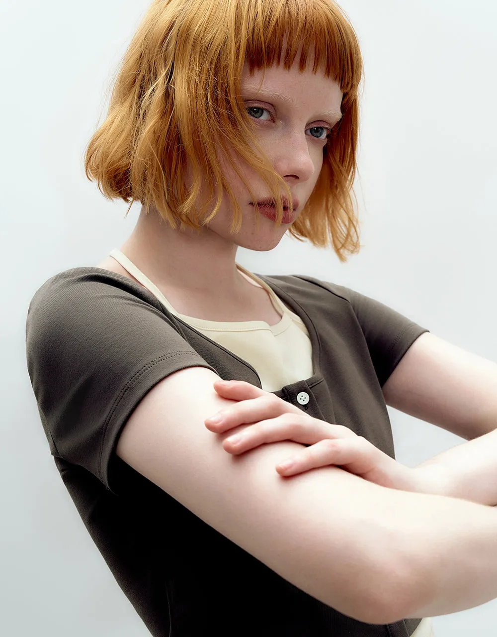 Halter Neck 2 In 1 Knitted T-Shirt sold by Urban Revivo product image thumbnail 4