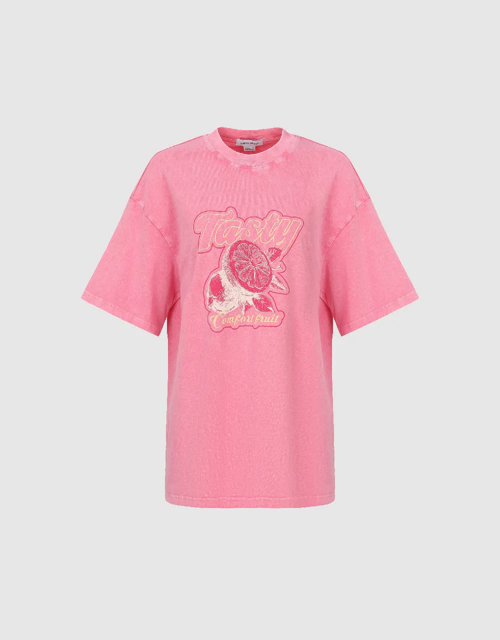 Printed Crew Neck Straight T-Shirt sold by Urban Revivo product image thumbnail 3