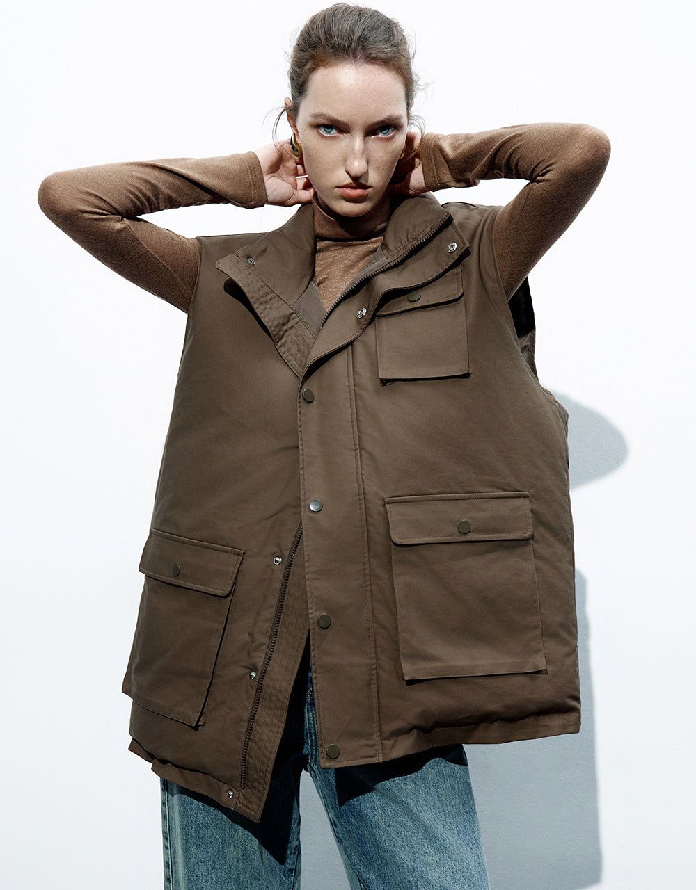 Press Button Padded Waistcoat sold by Urban Revivo