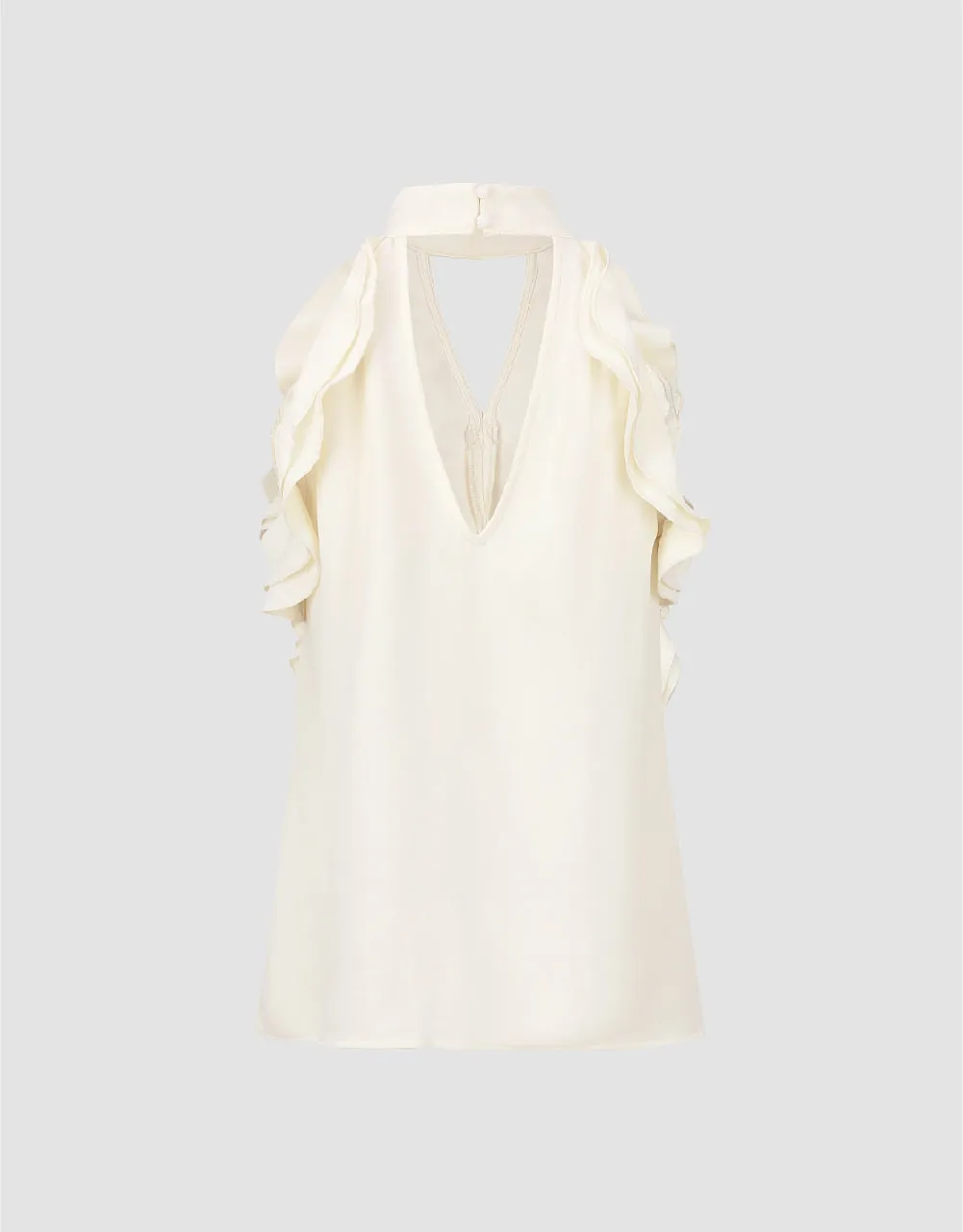 Halter Neck Ruffle Sleeveless Blouse sold by Urban Revivo product image thumbnail 5