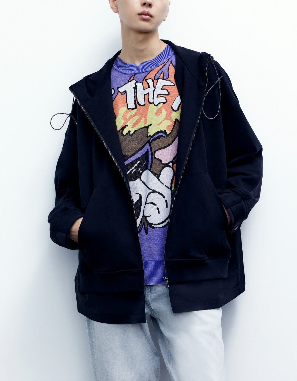 Drawstring Hooded Jacket sold by Urban Revivo product image thumbnail 2