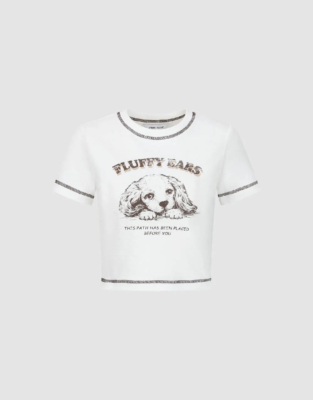 Pets Printed Crew Neck Skinny T-Shirt sold by Urban Revivo