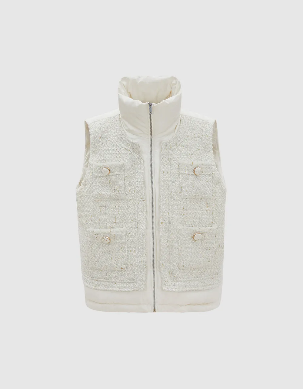 Combination Tweed Down Gilet sold by Urban Revivo