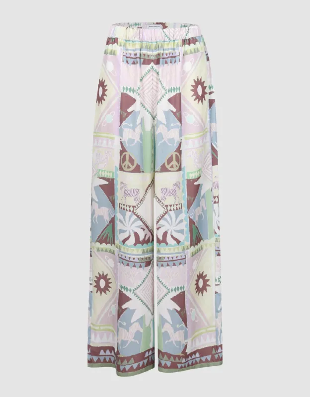 Printed Wide-Leg Pants made by Urban Revivo