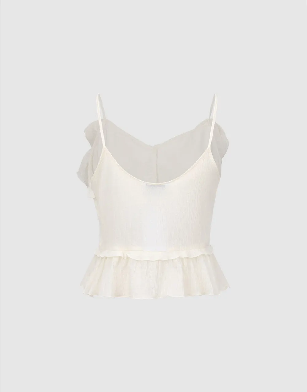 Ruffle U Neck Cami Top sold by Urban Revivo product image thumbnail 5