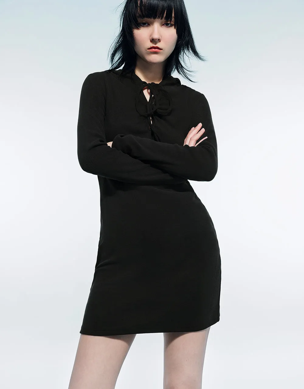 O-Ring Hooded Skinny Dress sold by Urban Revivo product image thumbnail 3