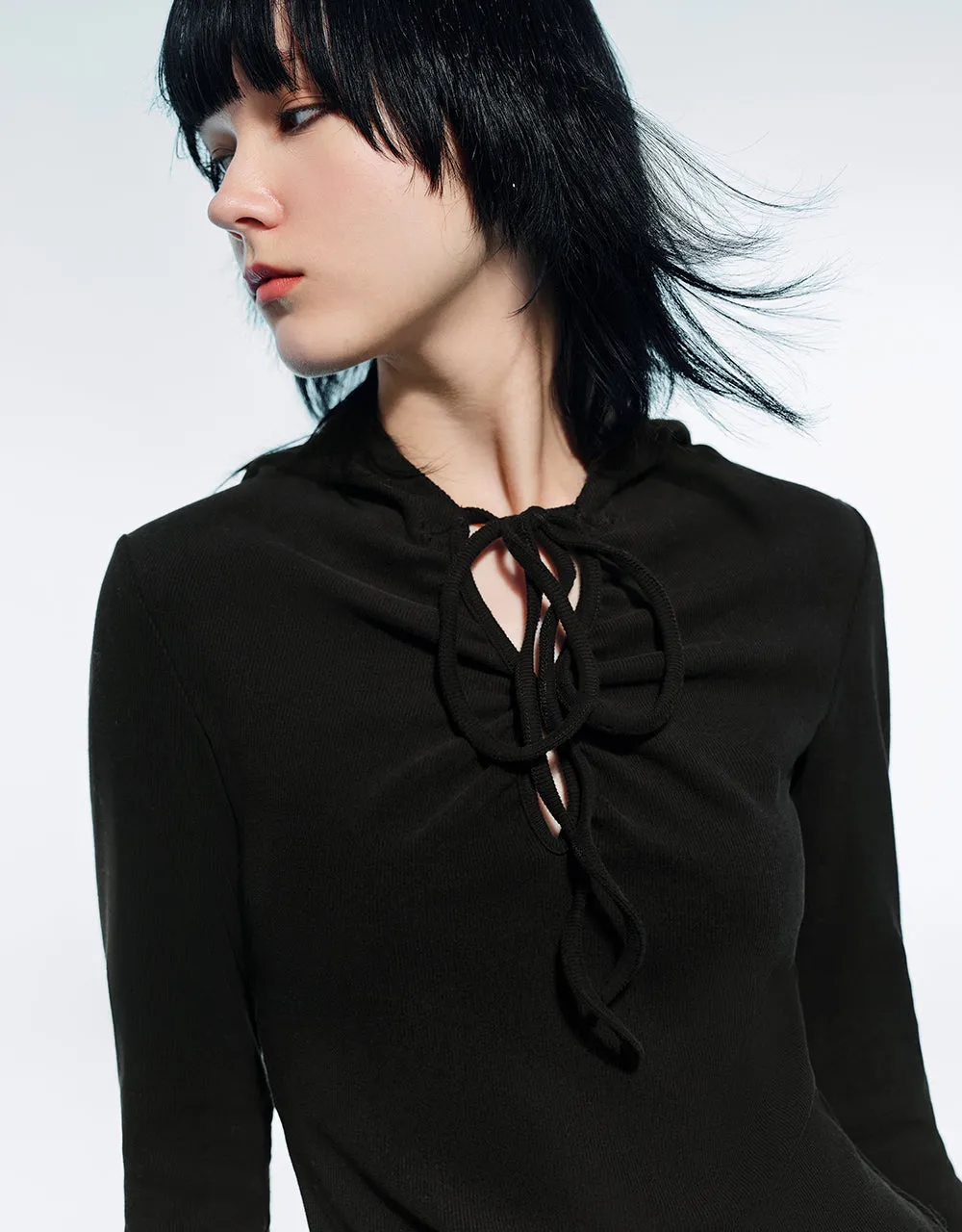 O-Ring Hooded Skinny Dress sold by Urban Revivo product image thumbnail 4