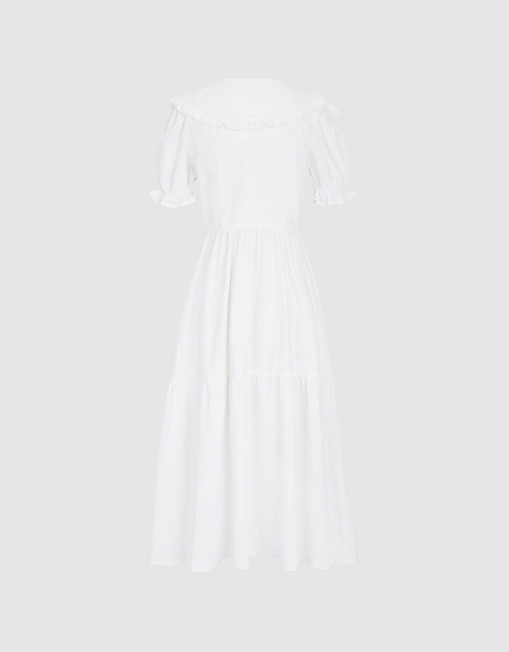 Statement Collar Button Front Denim Dress sold by Urban Revivo product image thumbnail 4