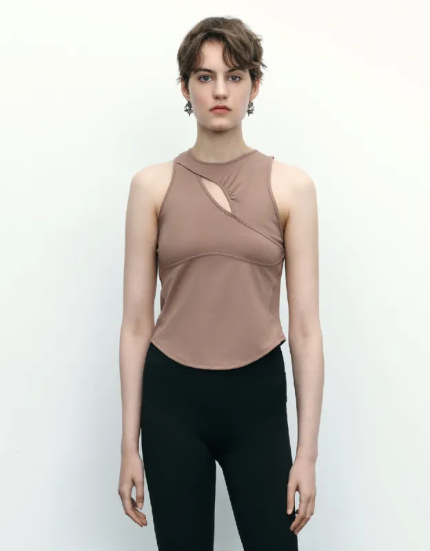 Cut-Out Tank Top sold by Urban Revivo
